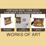 AR014 Vintage New York City Checker Taxi Shadow Box 
